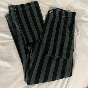 Big bud press emerald black striped work pants SMALL